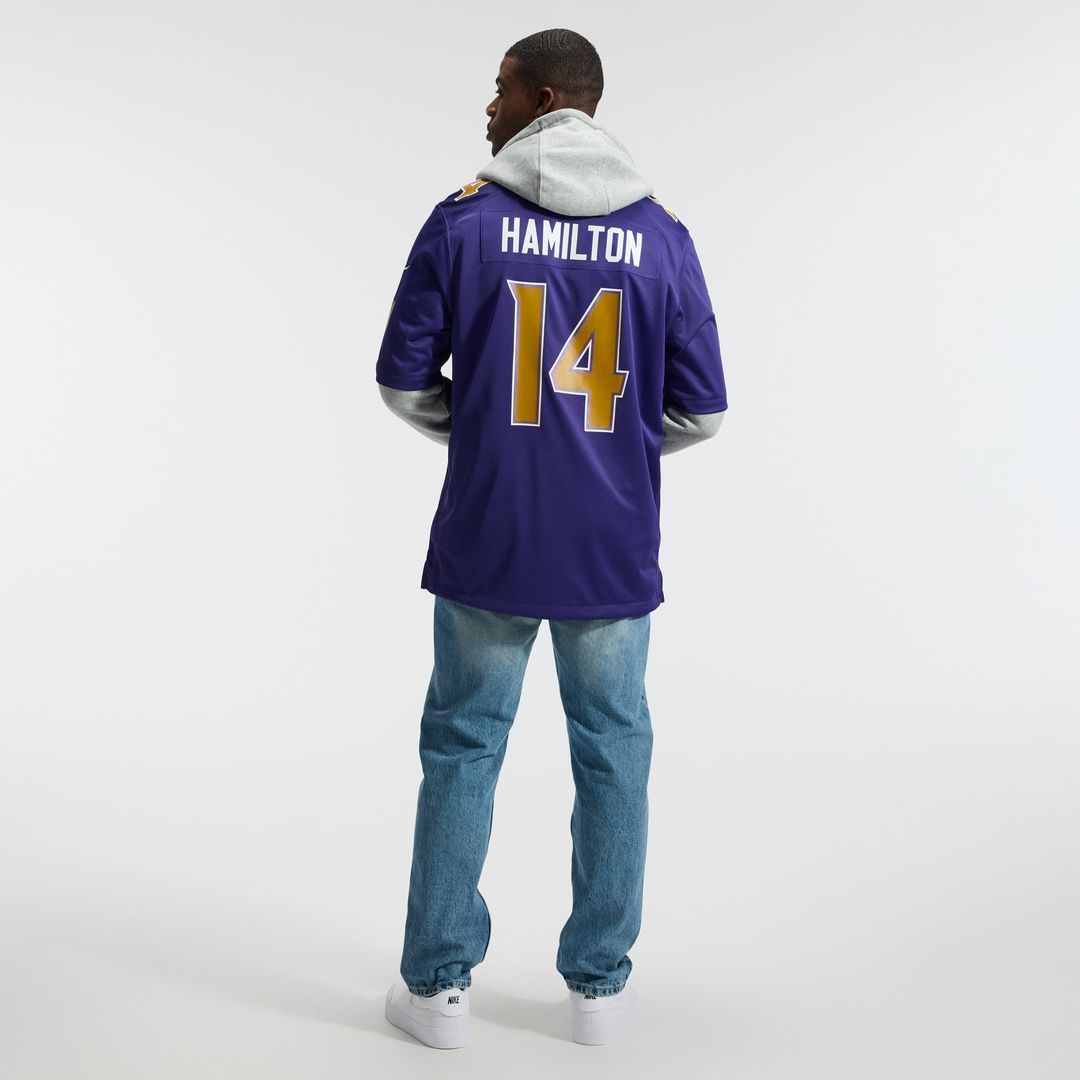 Men's Baltimore Ravens Kyle Hamilton Nike Black Alternate product image 11