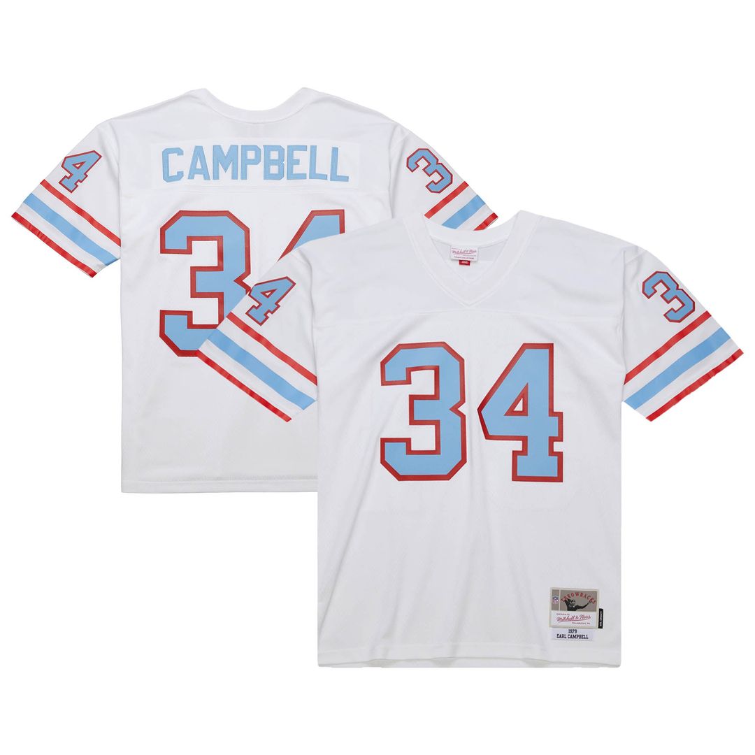 Men's Houston Oilers Earl Campbell Mitchell & Ness White product image 1