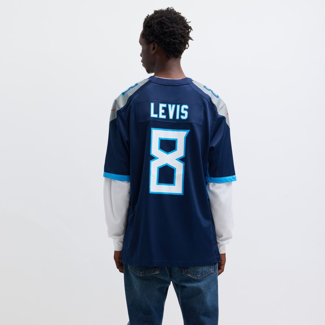 Men's Tennessee Titans Will Levis Nike Navy Game Jersey product image 5