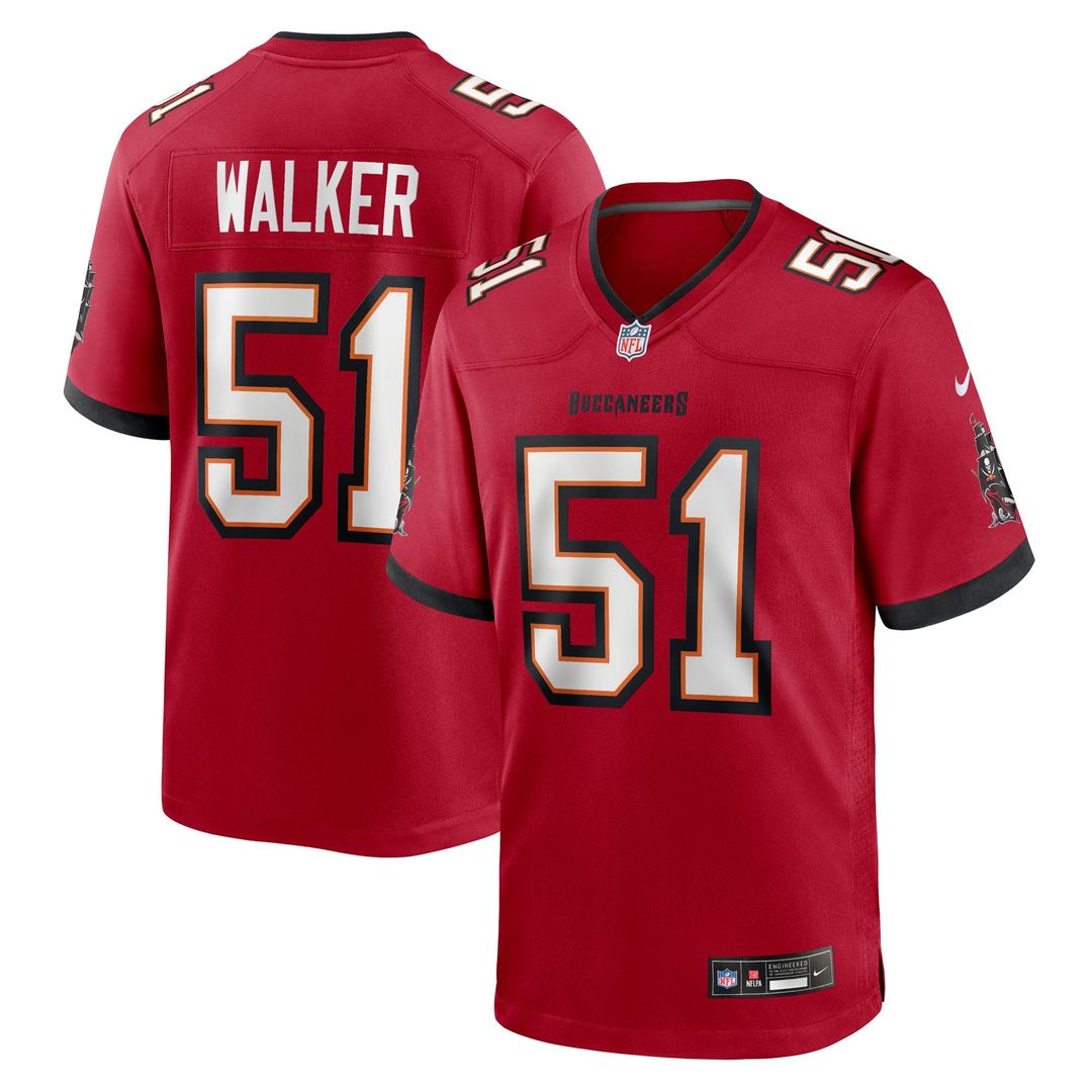 Men's Tampa Bay Buccaneers David Walker Nike Red Team Game product image 1