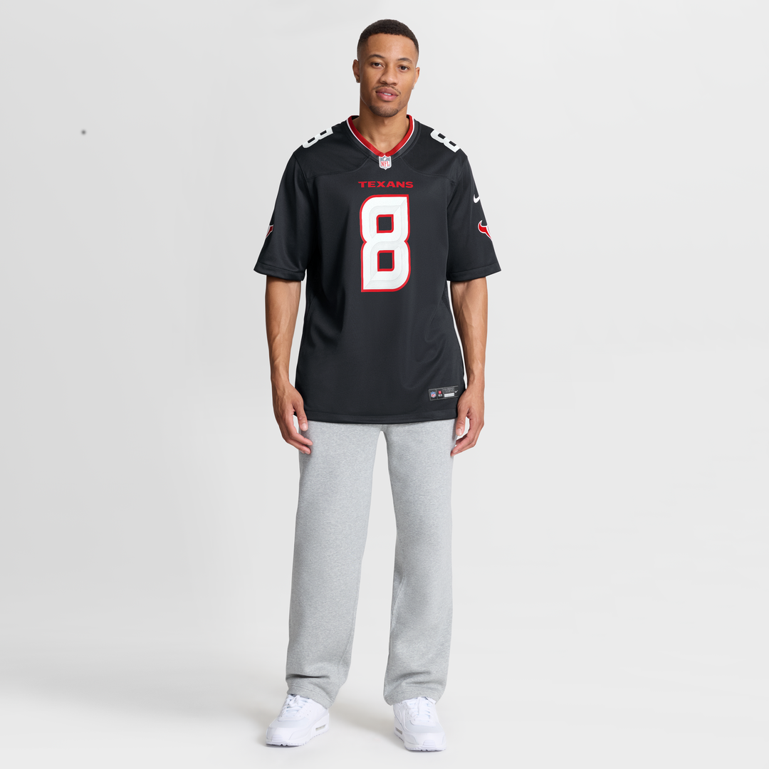 Men's Houston Texans Cade Stover Nike Navy Team Game Jersey product image 4