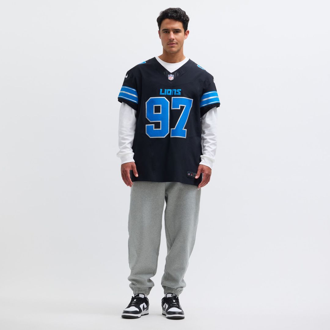 Men's Detroit Lions Aidan Hutchinson Nike Black Alternate product image 16