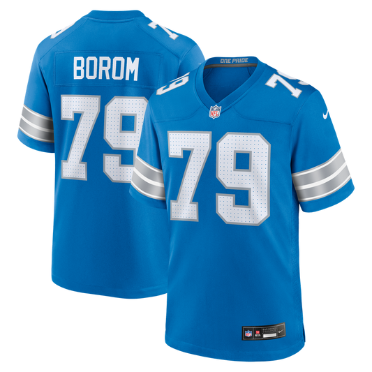 Men's Detroit Lions Larry Borom Nike Blue Team Game Jersey product image 1