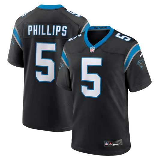 Carolina Panthers Jaelan Phillips Nike Black Game Jersey product image 1