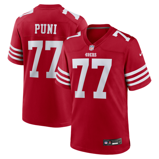 San Francisco 49ers Dominick Puni Nike Scarlet Game Jersey product image 1