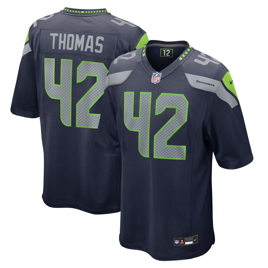 Men's Seattle Seahawks Drake Thomas Nike College Navy Game product image 1