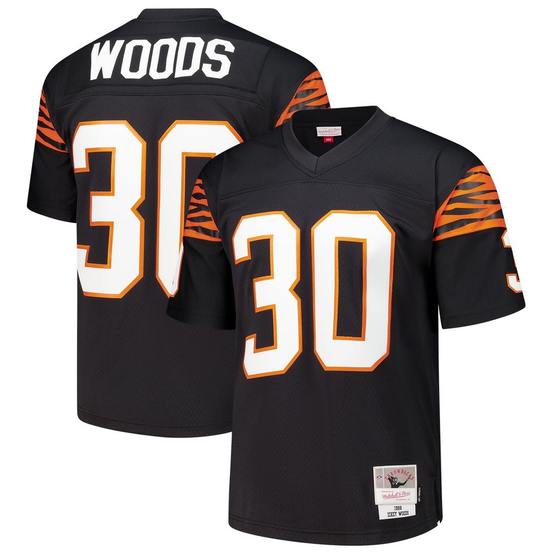 Men's Cincinnati Bengals Ickey Woods Mitchell & Ness Black product image 1