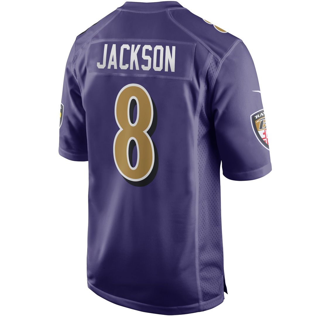 Men's Baltimore Ravens Lamar Jackson Nike White Game Jersey product image 9