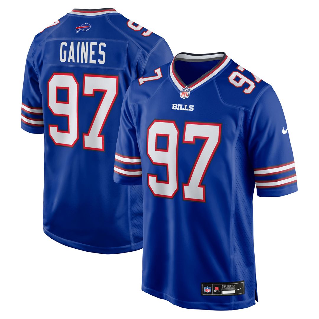 Men's Buffalo Bills Greg Gaines Nike Royal Team Game Jersey product image 1