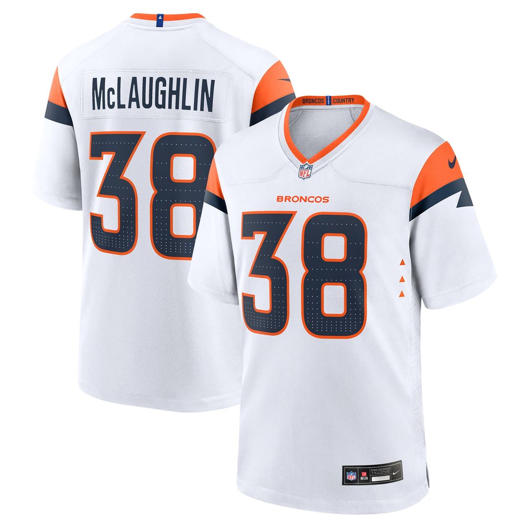 Men's Denver Broncos Jaleel McLaughlin Nike White Game product image 4