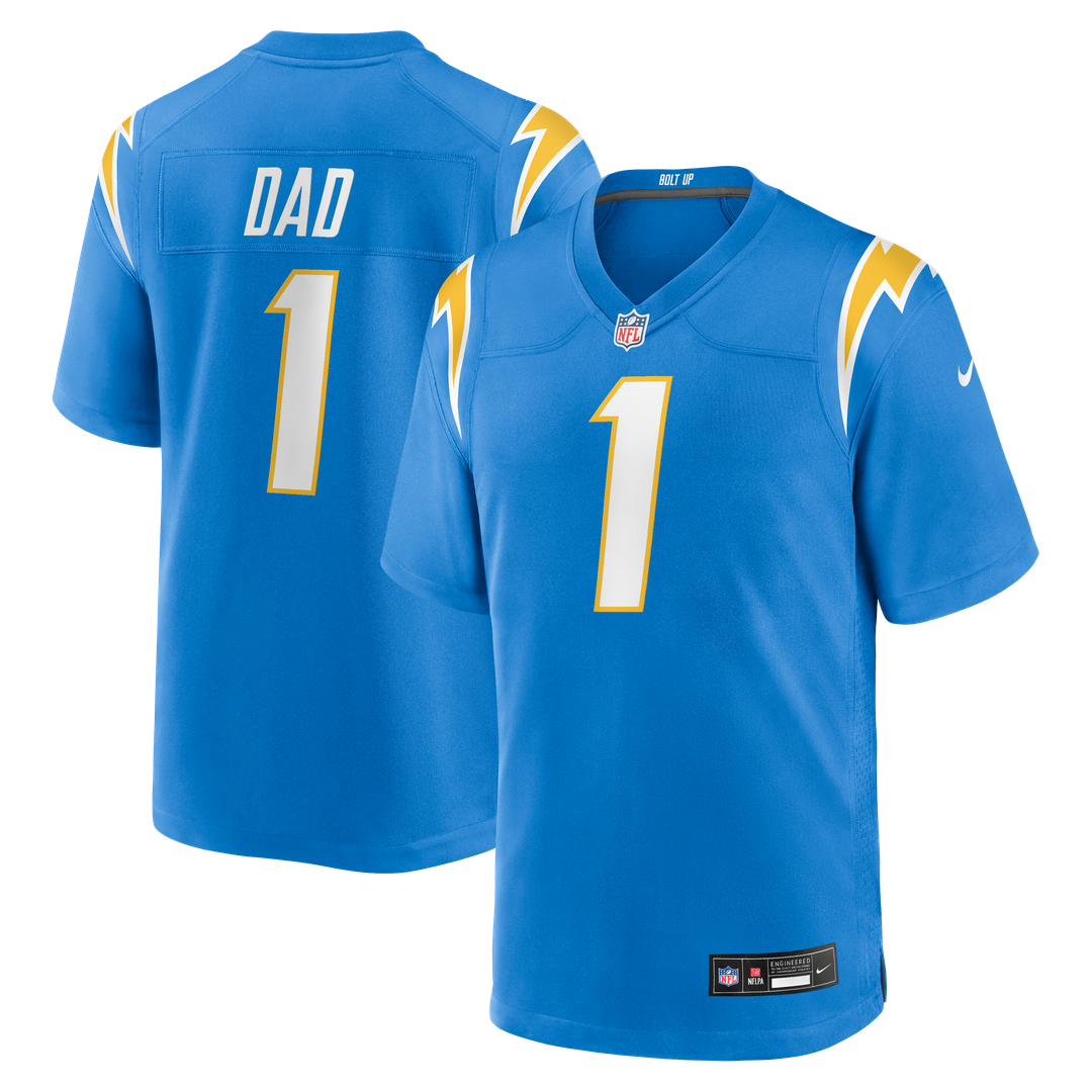 Los Angeles Chargers Number 1 Dad Nike Powder Blue Game product image 1