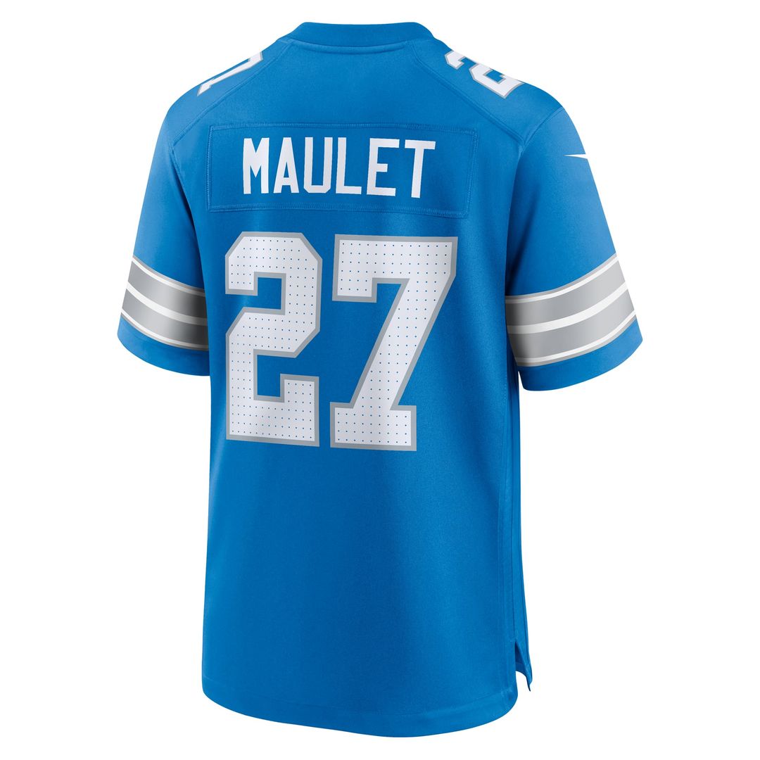 Men's Detroit Lions Arthur Maulet Nike Blue Team Game Jersey product image 3