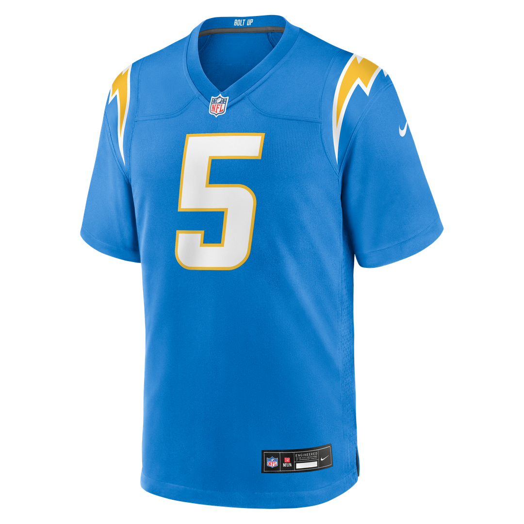 Los Angeles Chargers Trey Lance Nike Powder Blue Game Jersey product image 2