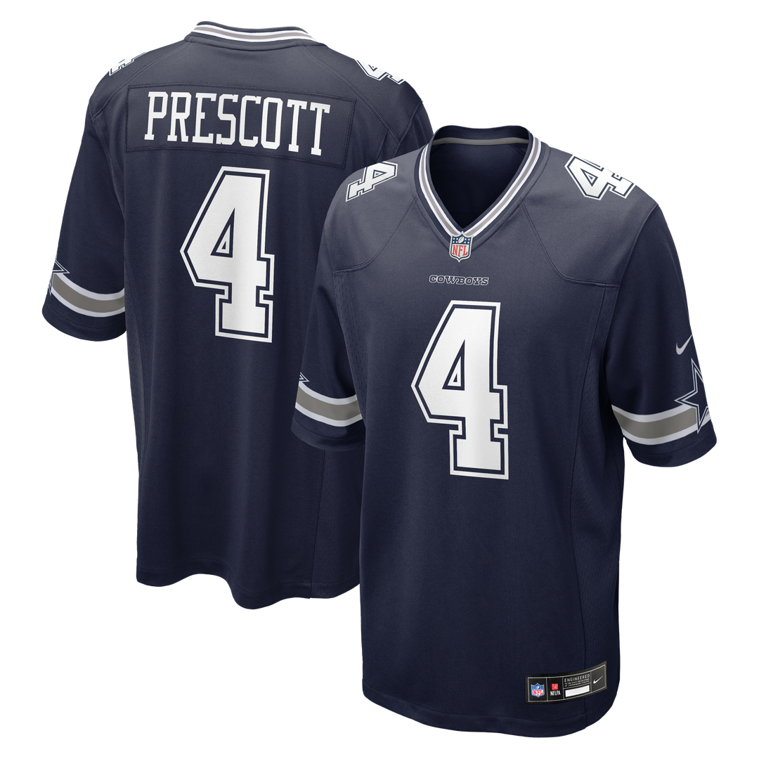 Men's Dallas Cowboys Dak Prescott Nike Navy Game Team Jersey product image 1