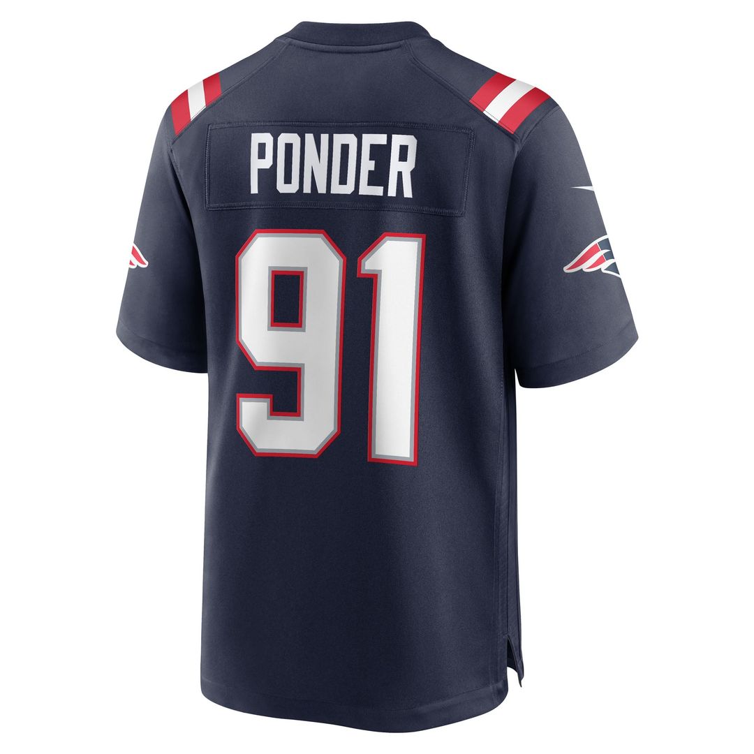 New England Patriots Elijah Ponder Nike Navy Game Jersey product image 3