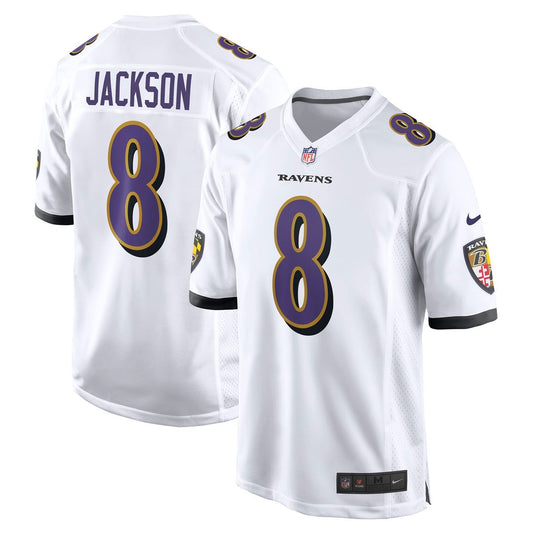 Men's Baltimore Ravens Lamar Jackson Nike White Game Jersey product image 1