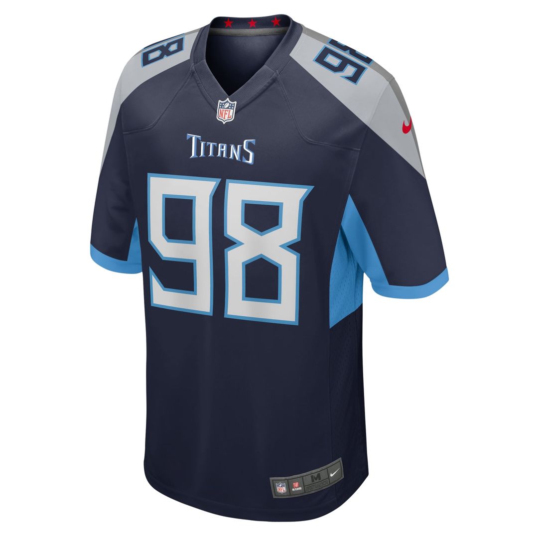 Men's Tennessee Titans Jeffery Simmons Nike Navy Game Jersey product image 2