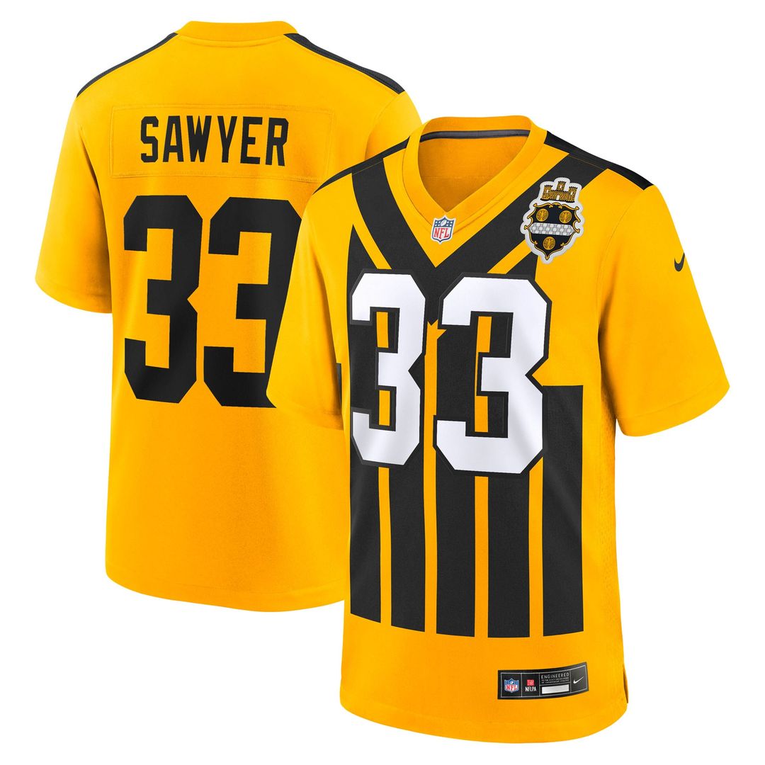Men's Pittsburgh Steelers Jack Sawyer Nike Black Team Game product image 13