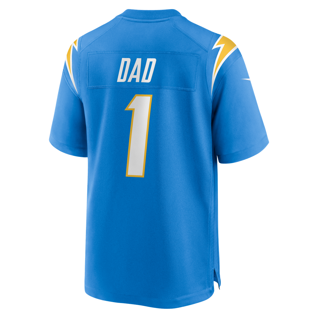 Los Angeles Chargers Number 1 Dad Nike Powder Blue Game product image 3
