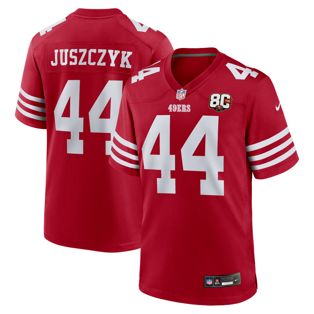 San Francisco 49ers Kyle Juszczyk Nike Scarlet 80th