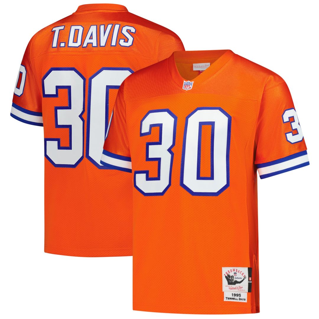 Denver Broncos Terrell Davis Mitchell & Ness Orange 1995 product image 1