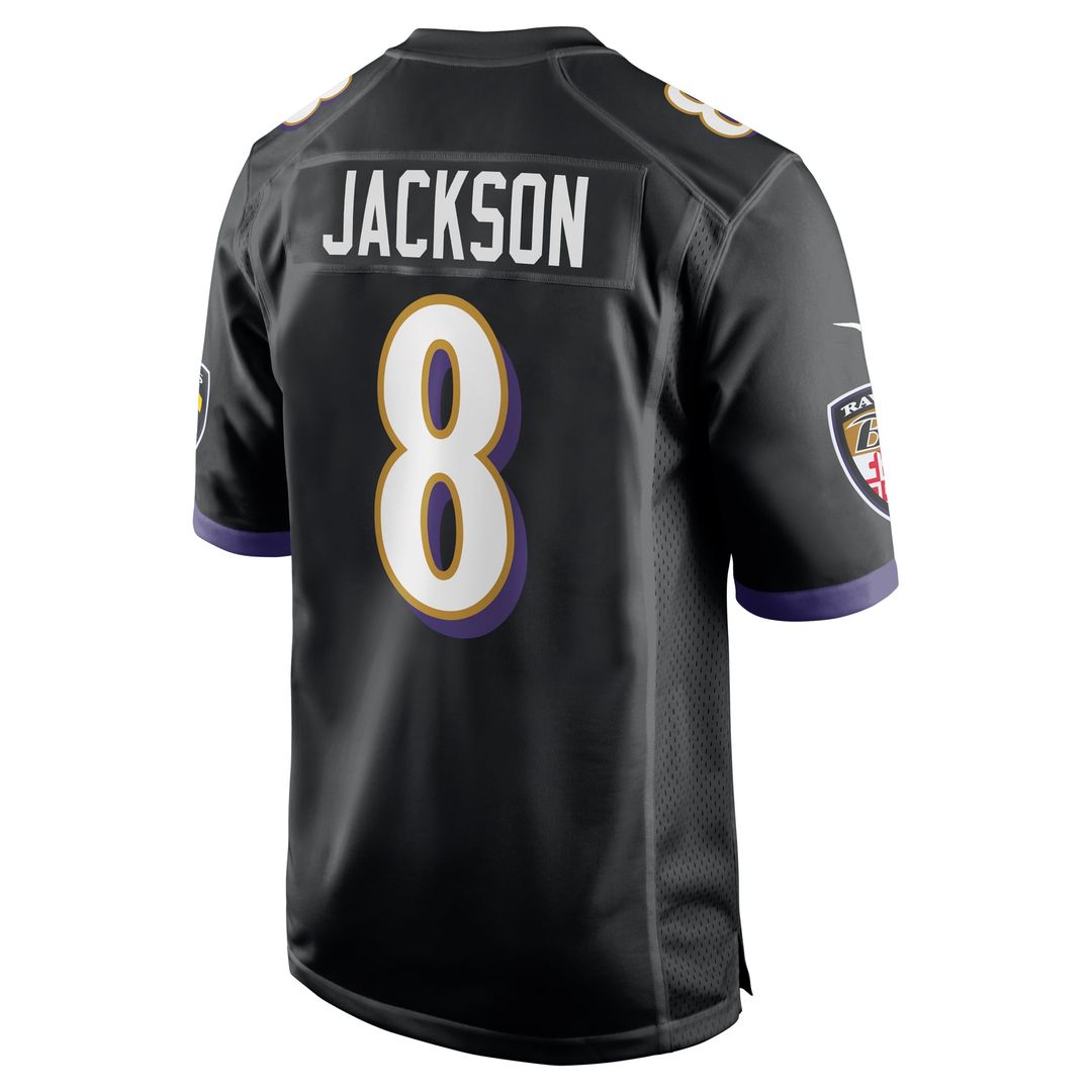 Men's Baltimore Ravens Lamar Jackson Nike White Game Jersey product image 15