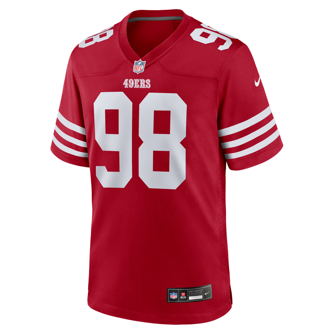 Men's San Francisco 49ers Mykel Williams Nike Scarlet Game product image 2