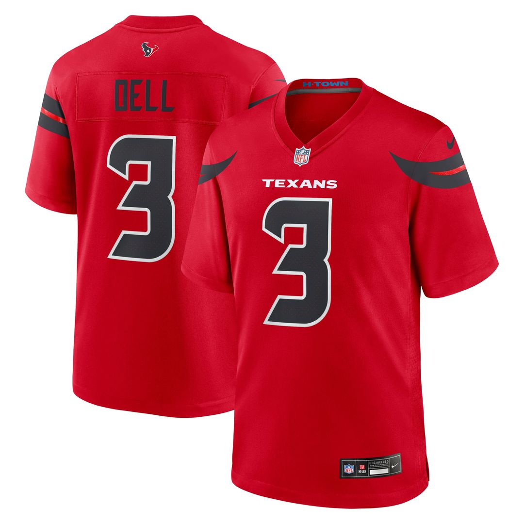 Men's Houston Texans Tank Dell Nike Red Alternate Game product image 1