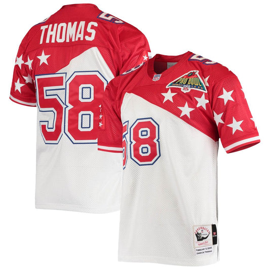 Men's AFC Derrick Thomas Mitchell & Ness White/Red 1995 Pro product image 1