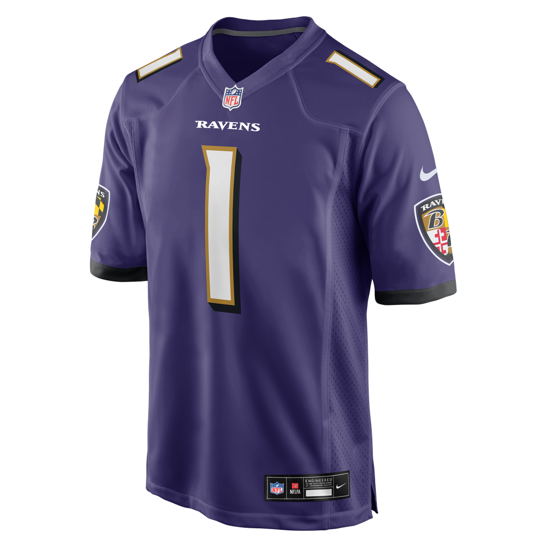 Baltimore Ravens Number 1 Dad Nike Purple Game Jersey product image 2