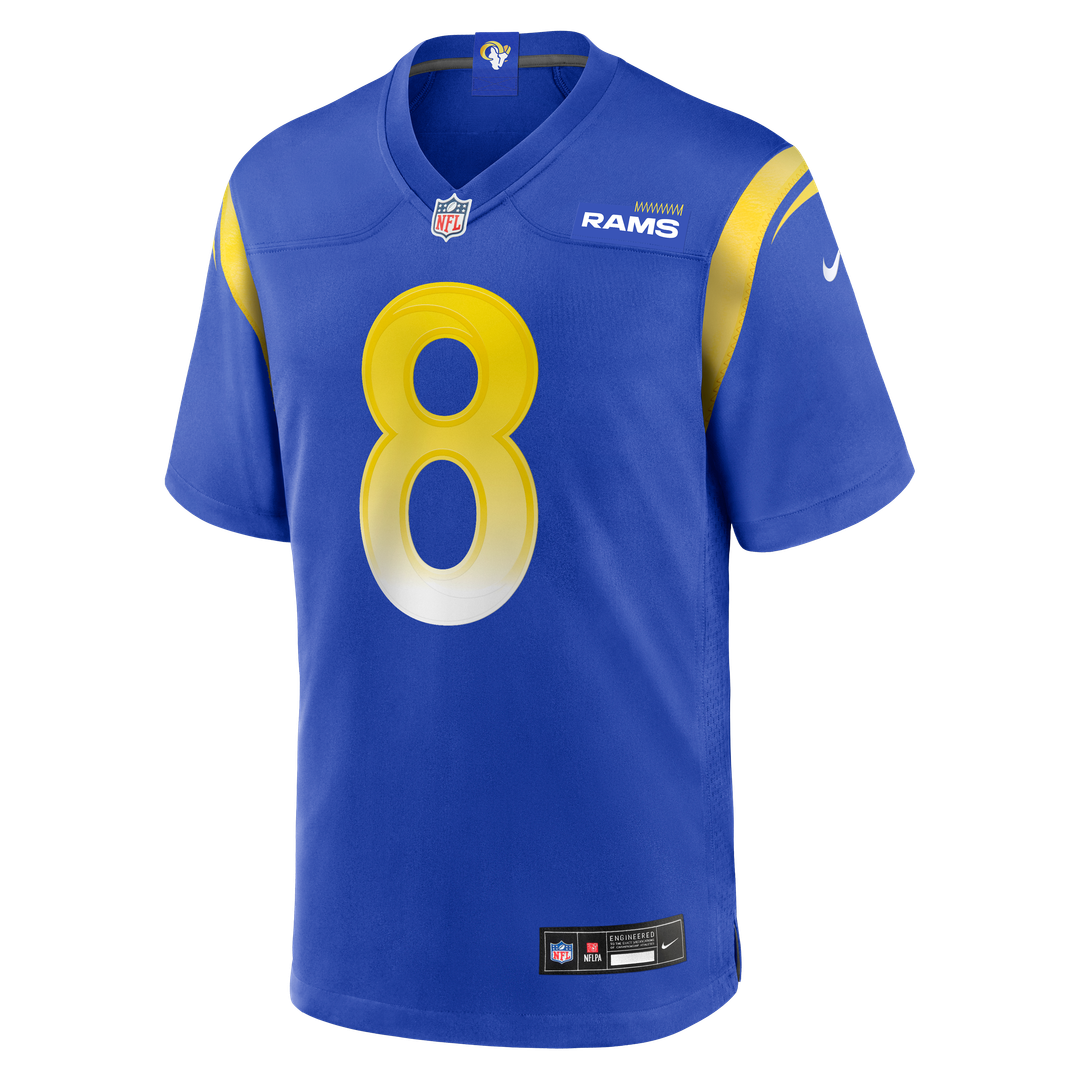 Men's Los Angeles Rams Jared Verse Nike Royal Player Game product image 12