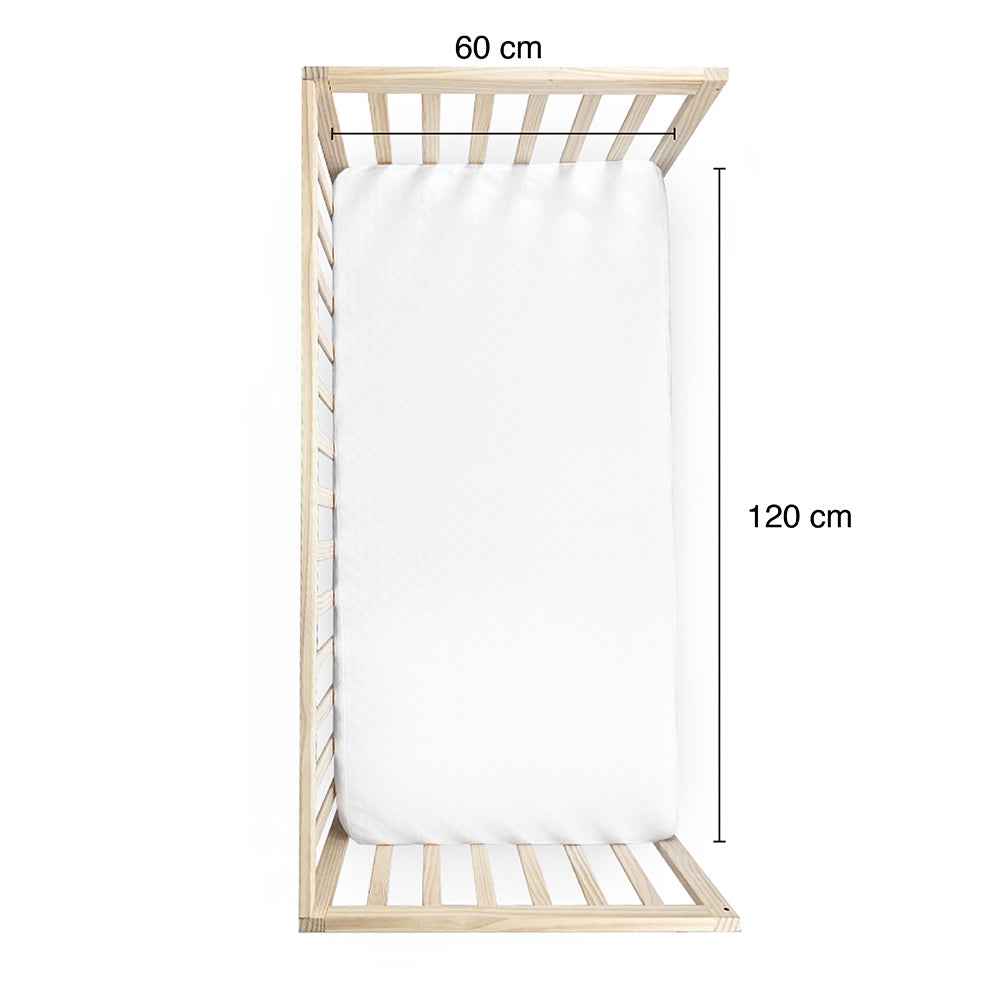 Prego Premium Washable Crib Mattress - White