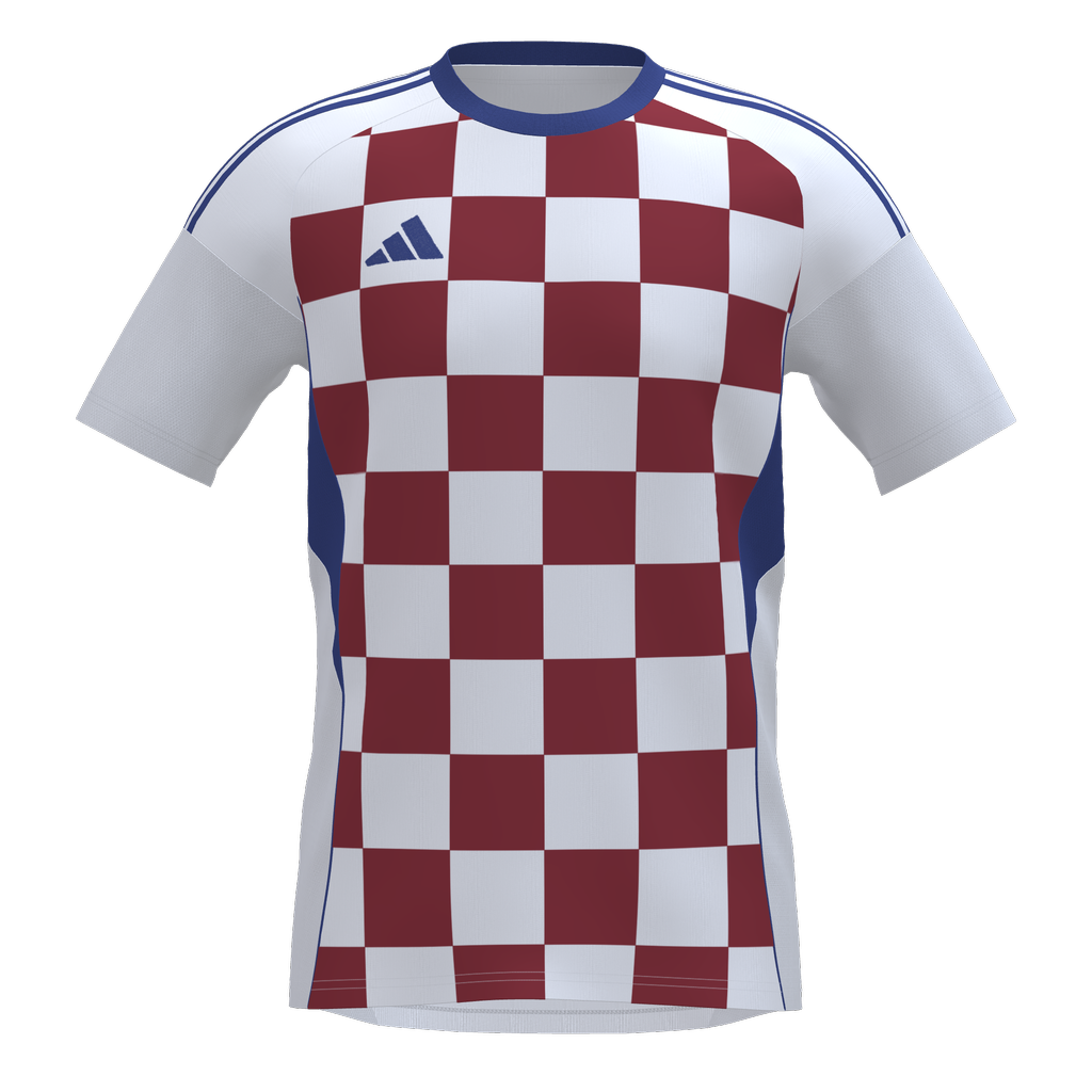 adidas Tiro 25 Competition Custom Jersey (CRO) - White product image 1, provided for visual reference and product detail