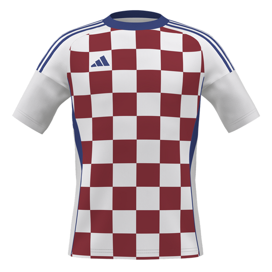 adidas Youth Tiro 25 Competition Custom Jersey (CRO) - White product image 1, provided for visual reference and product