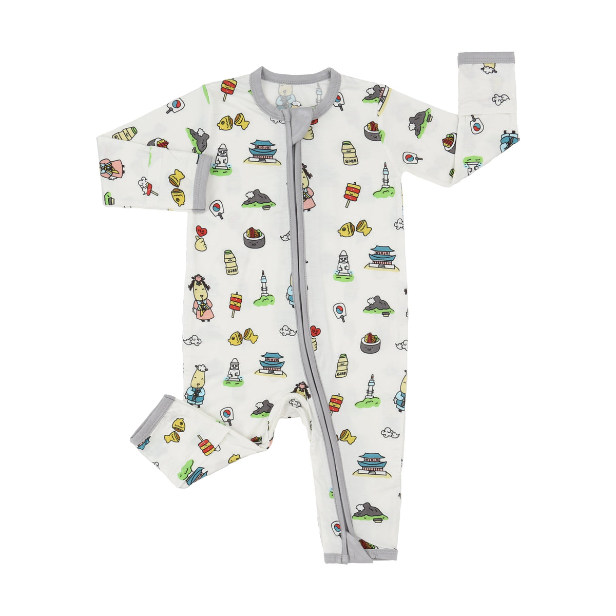 Romper Zip K05 White