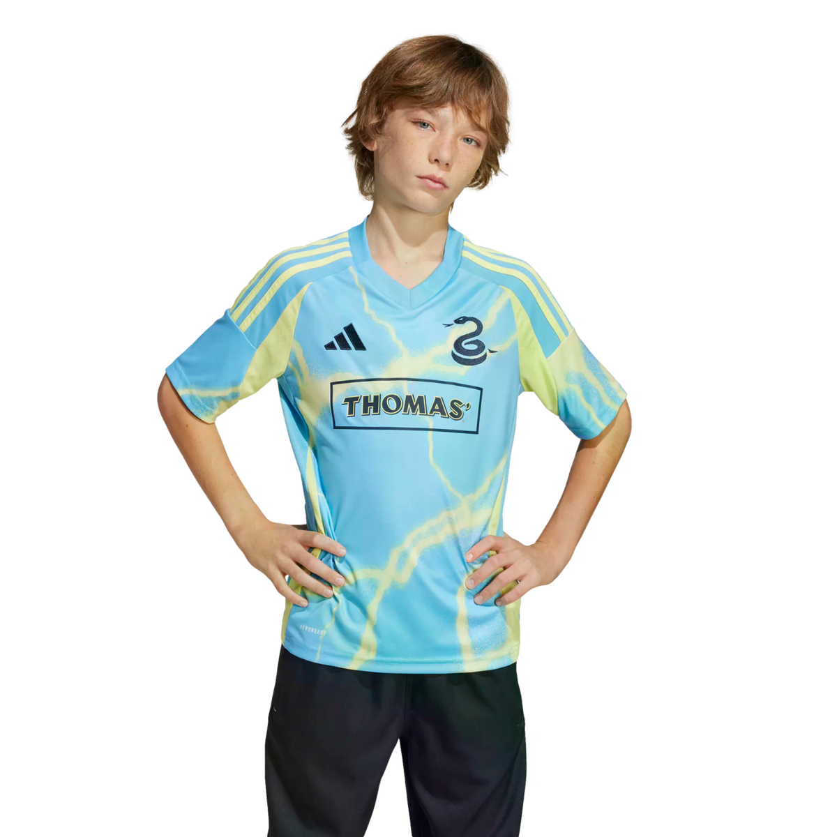 Adidas Philadelphia Union 25/26 Away Youth Jersey product image 3, provided for visual reference and product detail review