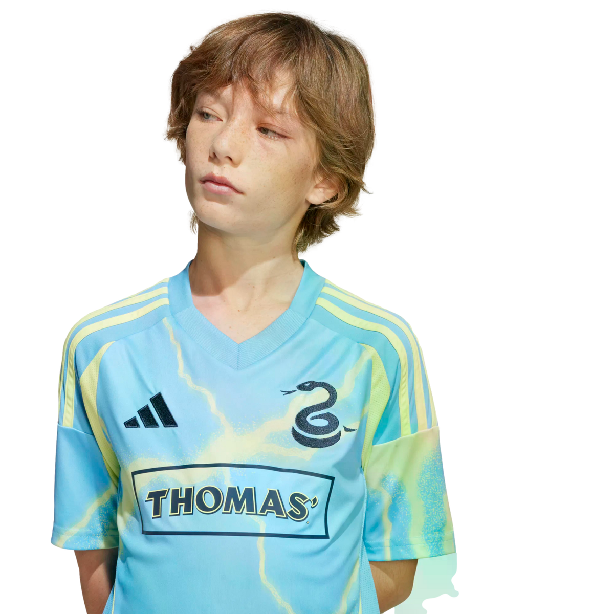 Adidas Philadelphia Union 25/26 Away Youth Jersey product image 4, provided for visual reference and product detail review