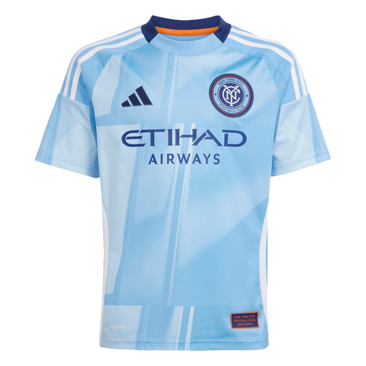 Adidas New York City FC 25/26 Youth Home Jersey product image 1, provided for visual reference and product detail review