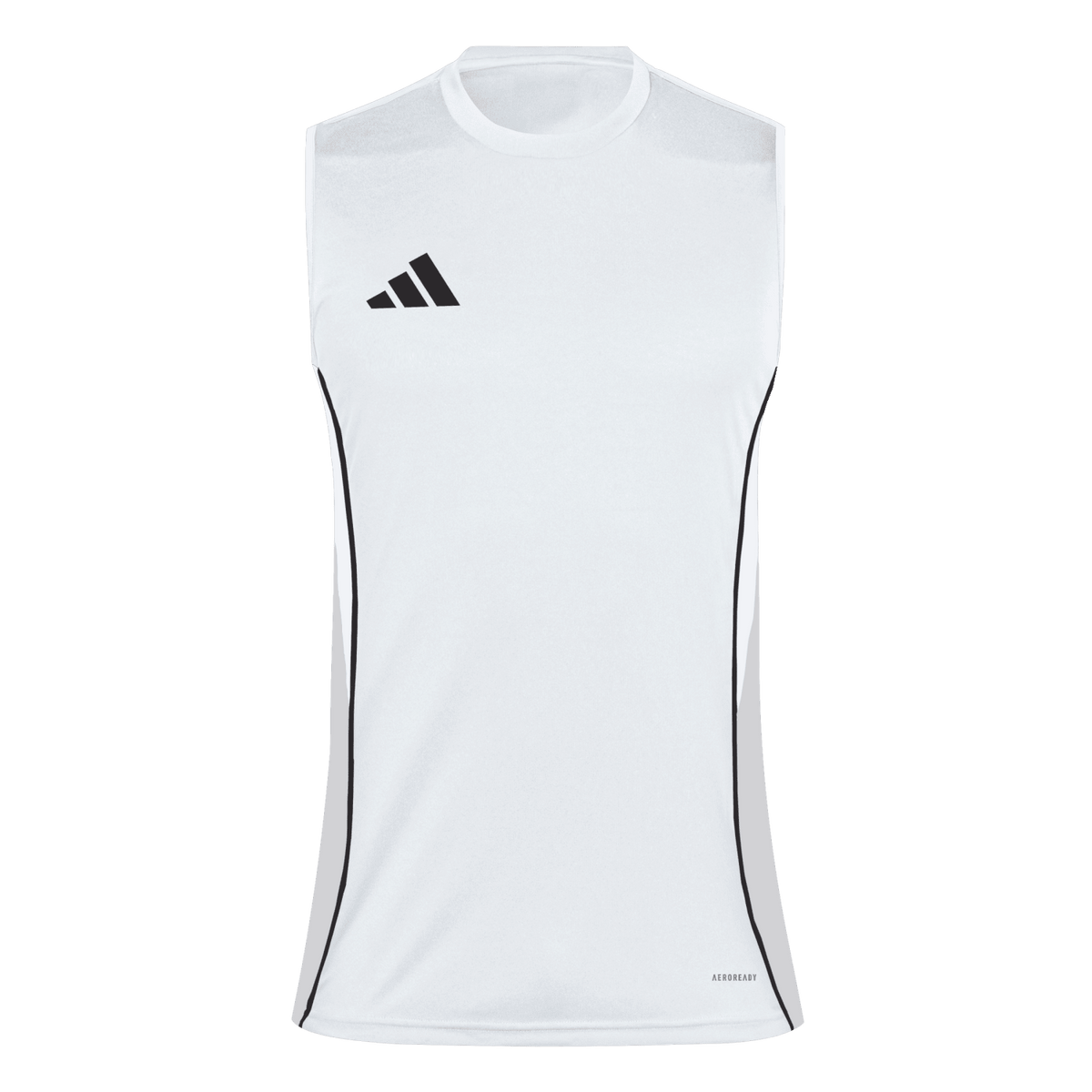 adidas Tiro 25 Competition Sleeveless Jersey - White product image 1, provided for visual reference and product detail review