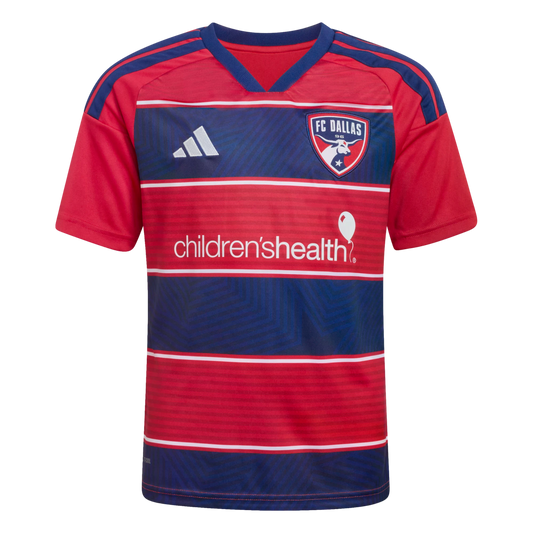 Adidas FC Dallas 26/27 Youth Home Jersey product image 1, provided for visual reference and product detail review