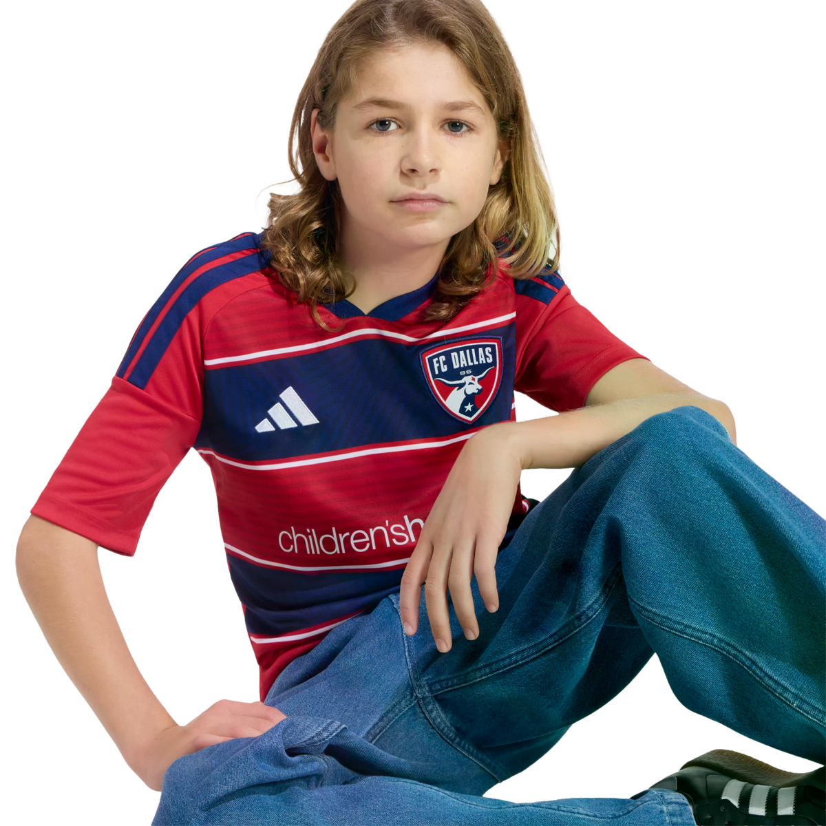 Adidas FC Dallas 26/27 Youth Home Jersey product image 4, provided for visual reference and product detail review