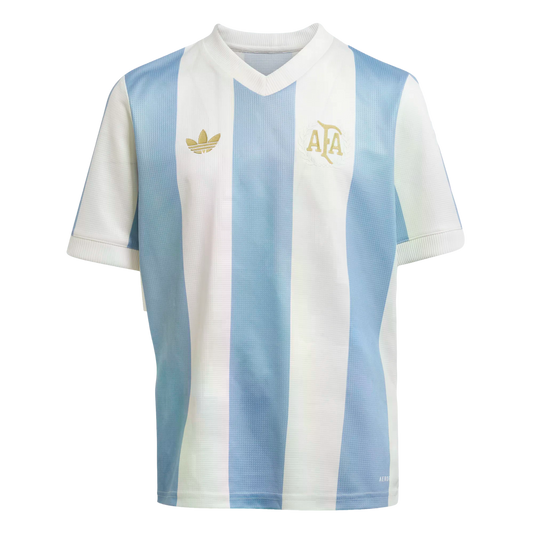 Adidas Argentina 50th Anniversary Youth Jersey product image 1, provided for visual reference and product detail review