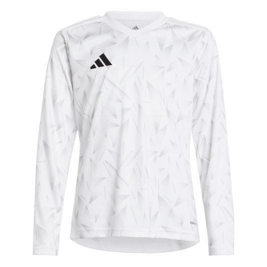 adidas Youth Team Icon 25 Long Sleeve Jersey - White product image 1, provided for visual reference and product detail review
