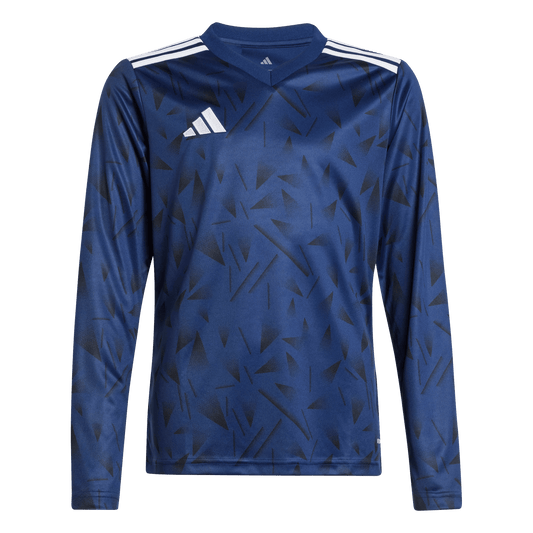 adidas Youth Team Icon 25 Long Sleeve Jersey - Navy Blue product image 1, provided for visual reference and product detail