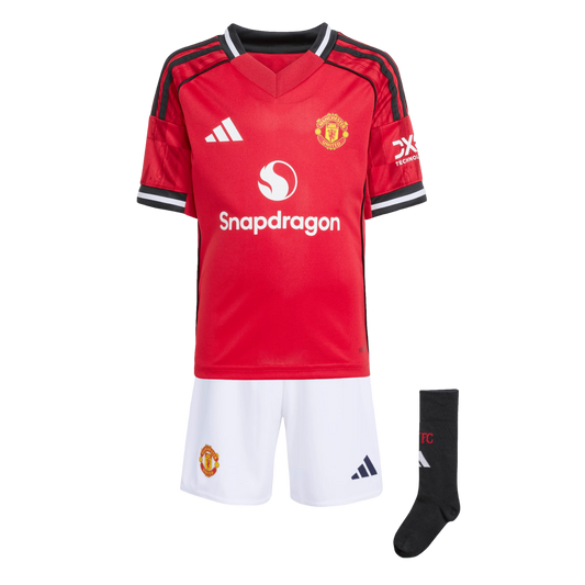 Adidas Manchester United 25/26 Toddler Home Mini Kit product image 1, provided for visual reference and product detail review