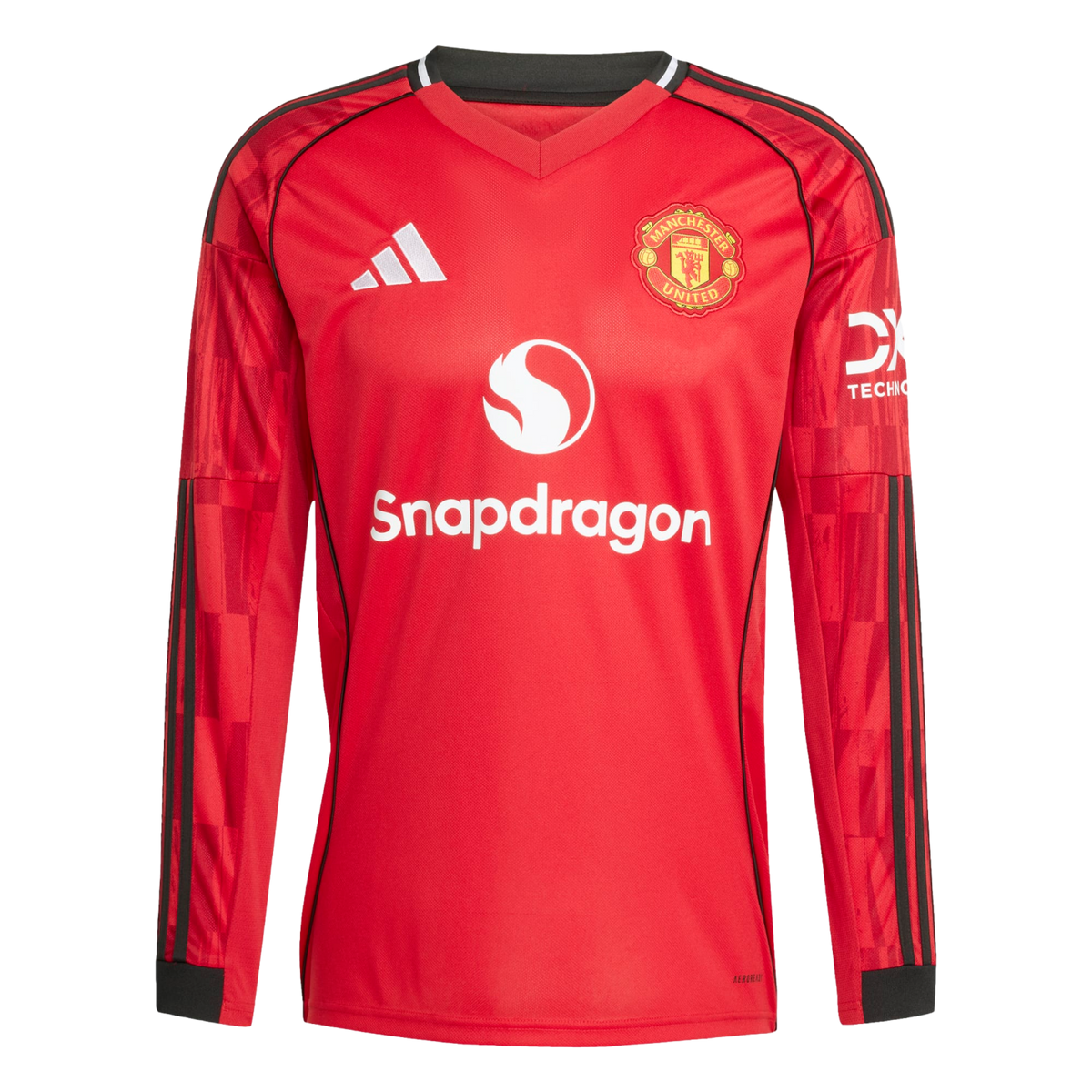Adidas Manchester United 25/26 Long Sleeve Home Jersey product image 1, provided for visual reference and product detail