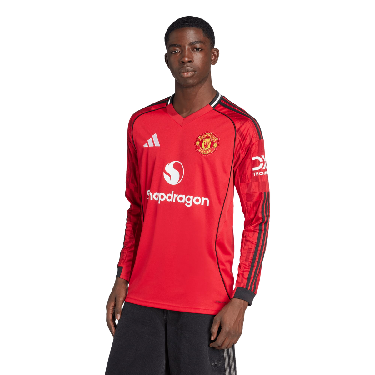 Adidas Manchester United 25/26 Long Sleeve Home Jersey product image 3, provided for visual reference and product detail