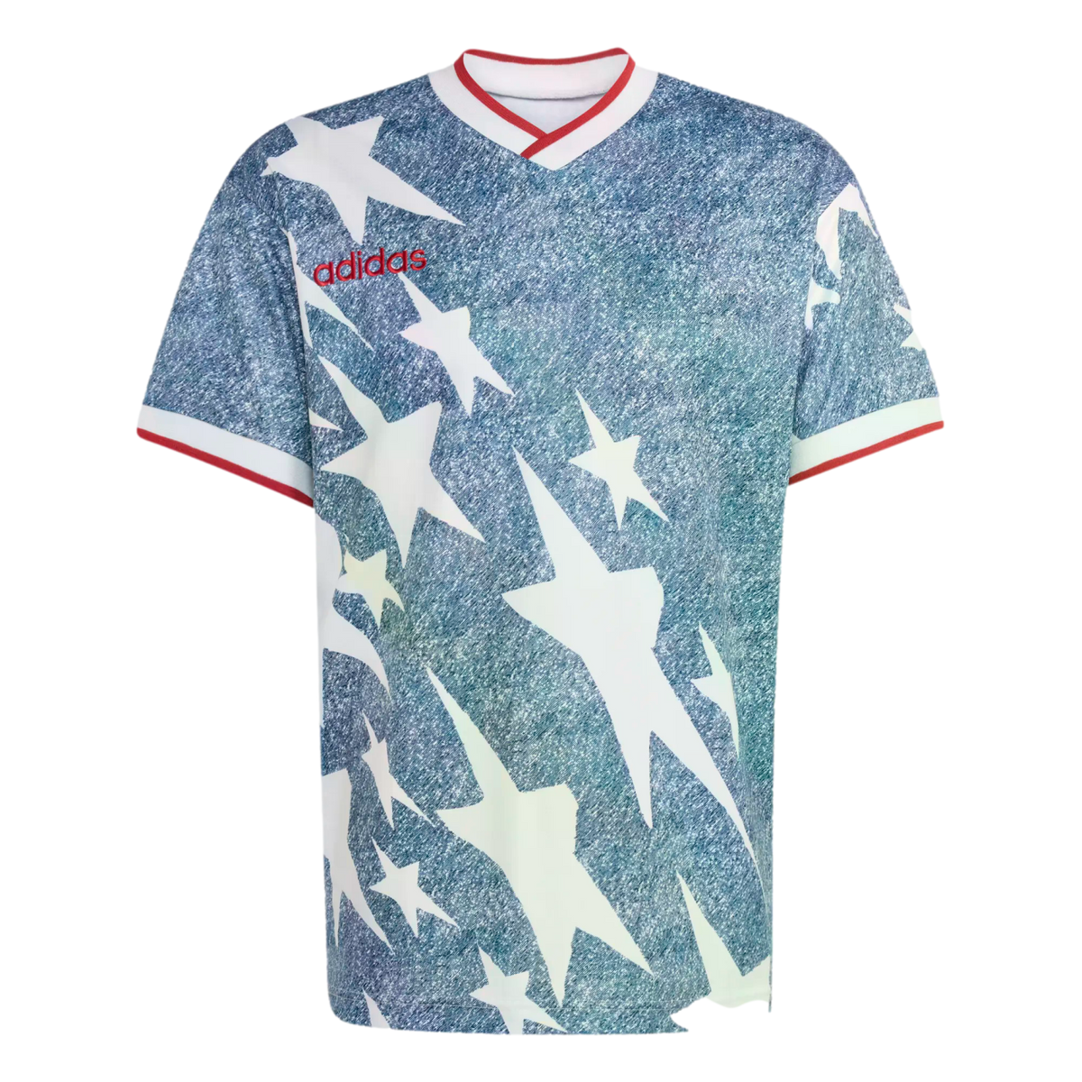 Adidas USA Denim Graphic Jersey product image 1, provided for visual reference and product detail review
