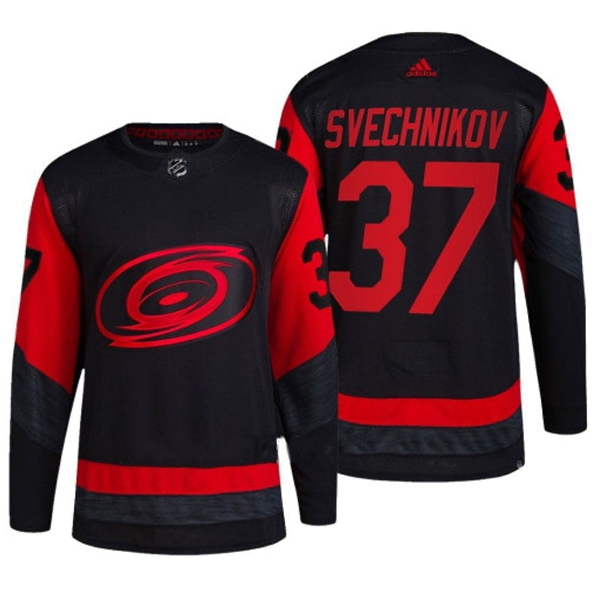 Andrei Svechnikov Carolina Hurricanes 37 Jersey product image 6, provided for visual reference and product detail review