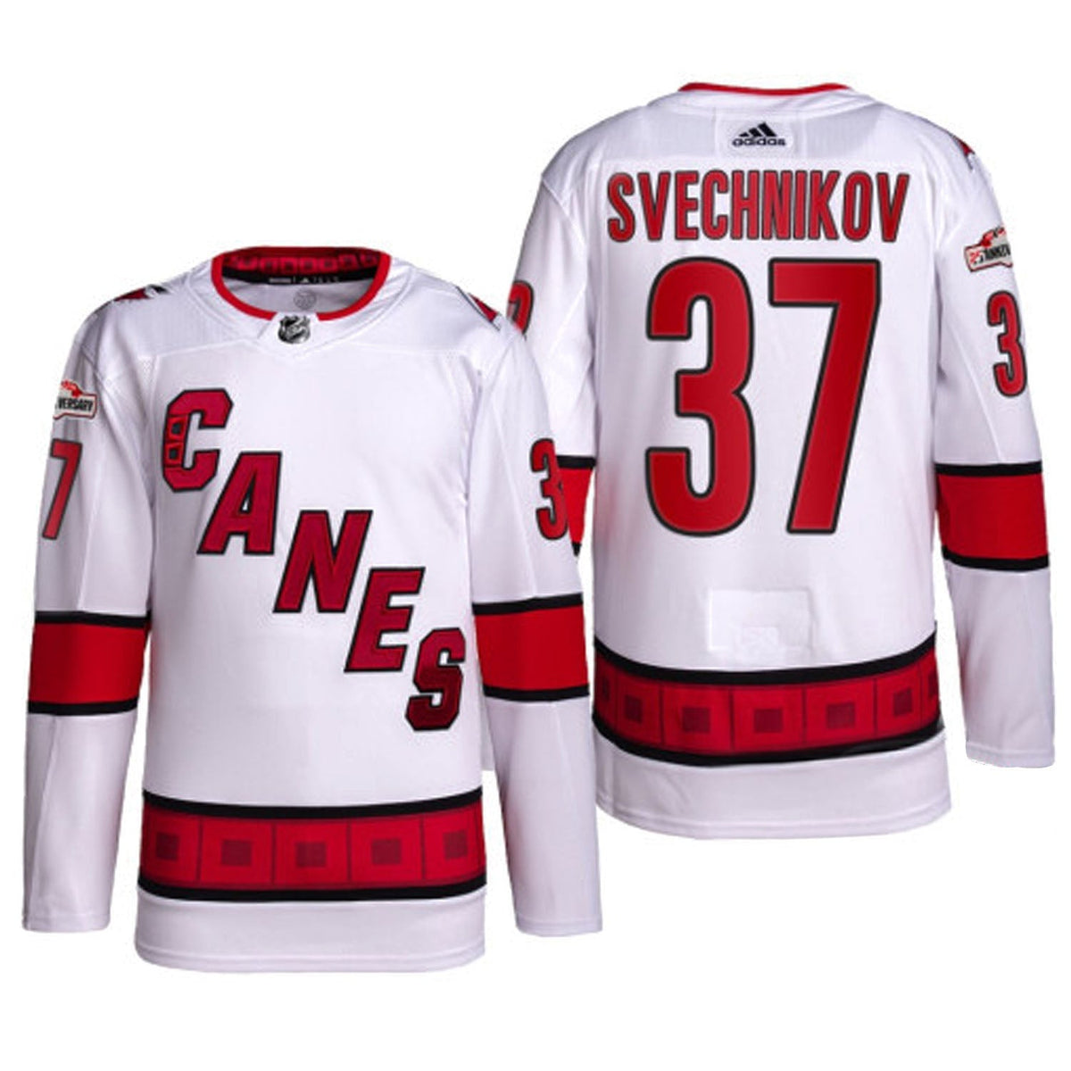 Andrei Svechnikov Carolina Hurricanes 37 Jersey product image 4, provided for visual reference and product detail review